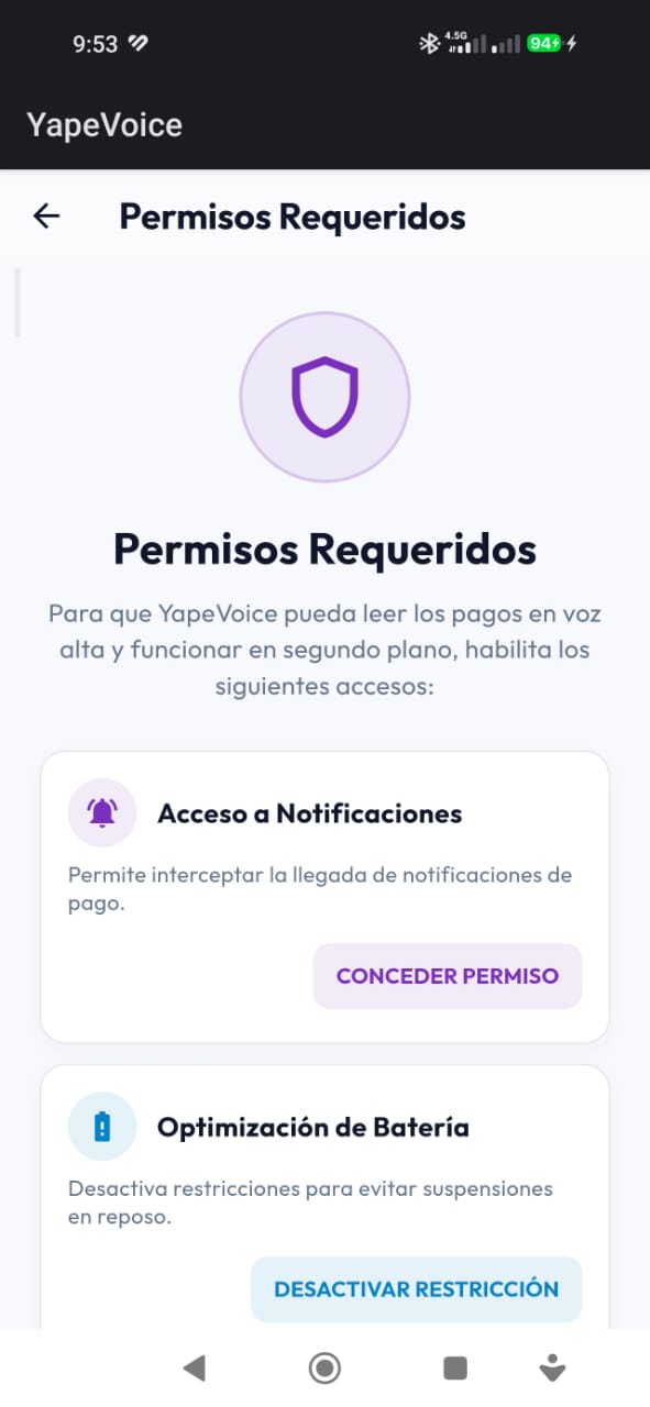 Configuración de Voz